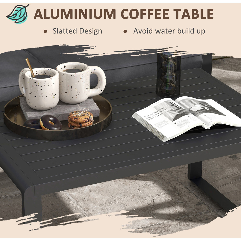 Outsunny 4 Seater Aluminium Garden Dining Set Image 4