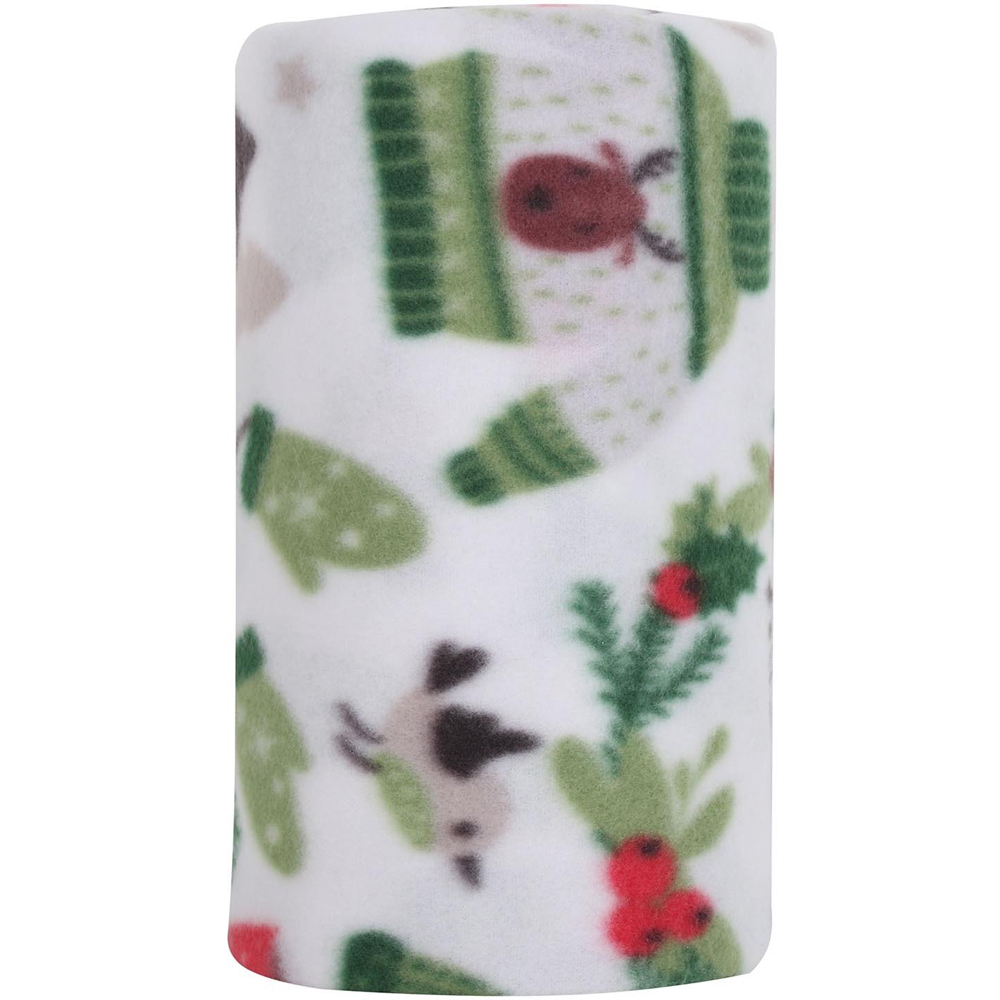 Pack of 2 Christmas Throws - Red Image 4