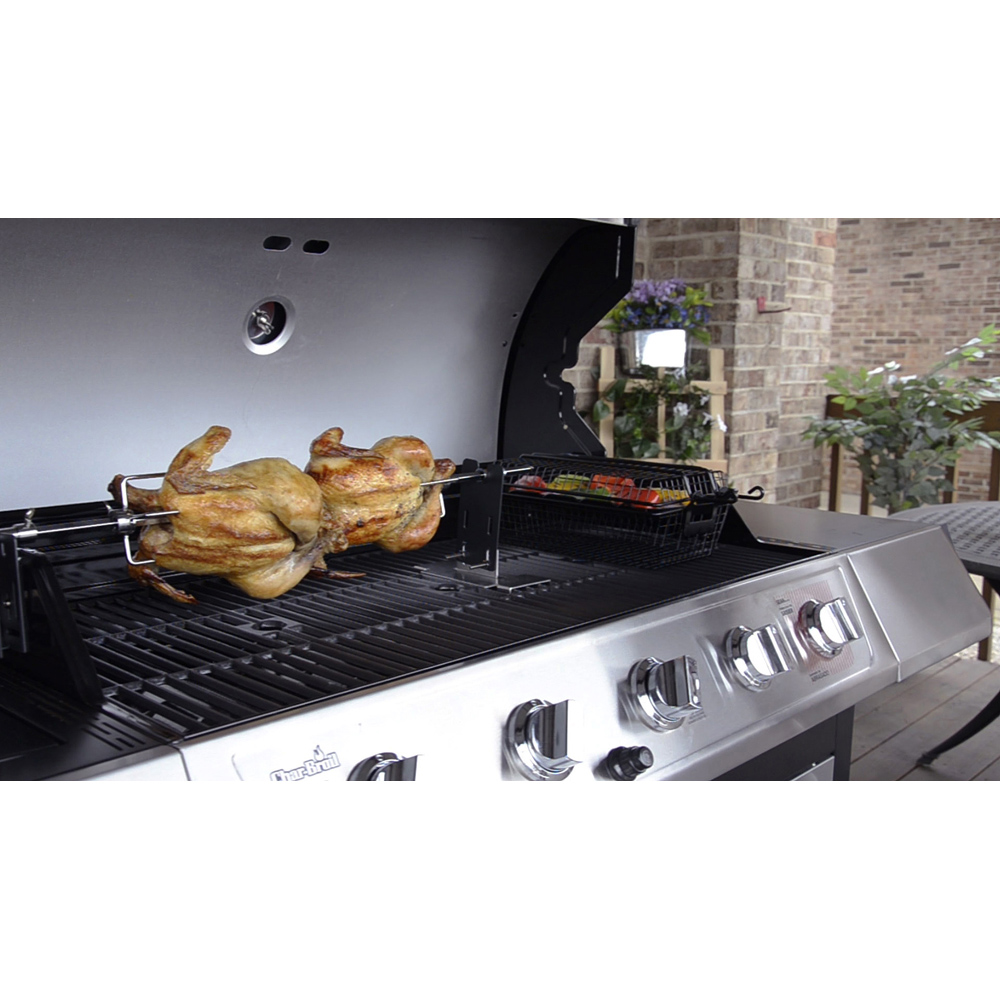 Char-Broil Stainless Steel Universal Electric Rotisserie Set Image 7