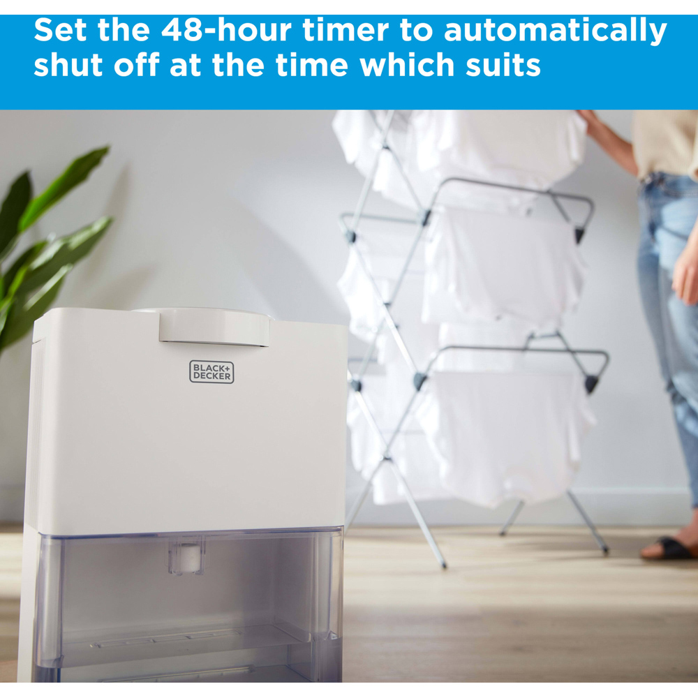 Black+Decker 2-in-1 3.2L Smart Dehumidifier with Air Purifier Image 9