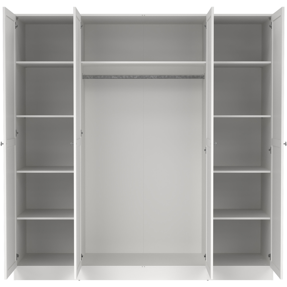 Florence Brande 4 Door White Wardrobe Image 4