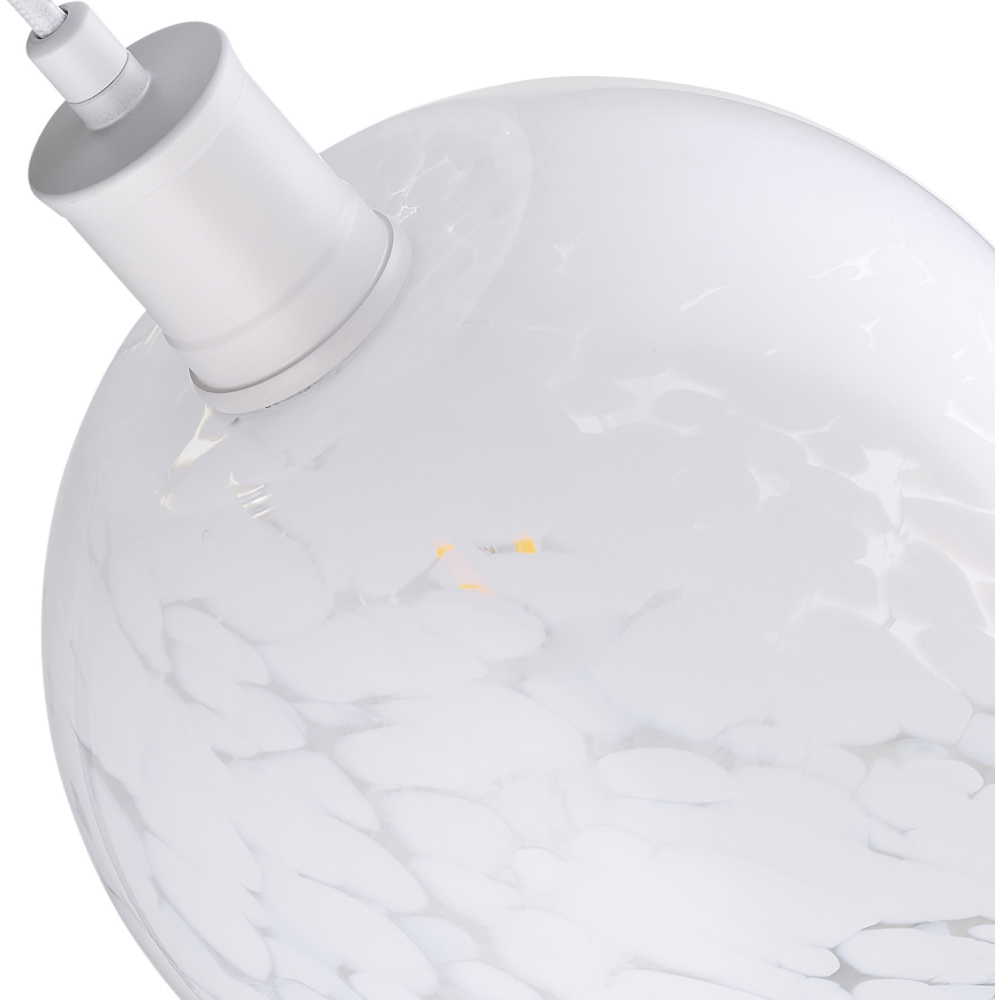 Happy Homewares Opal White Snowflake Glass Pendant Shade Image 5