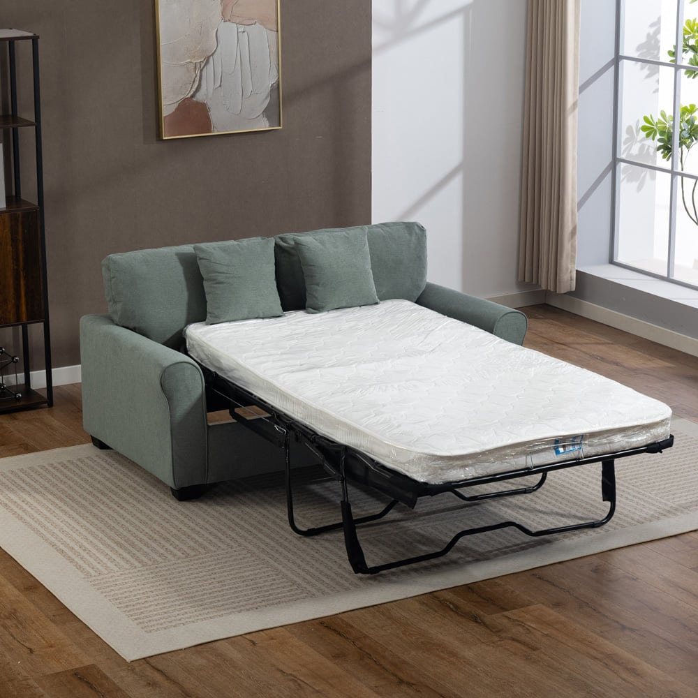 Artemis Home Lewiston 2 Seater Duck Egg Fabric Sofa Bed Image 8