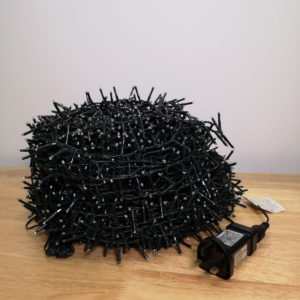 Premier TreeBrights 5000 Red and Vintage Gold LED Multi-Function Green Cable String Light 12.5m Image 7