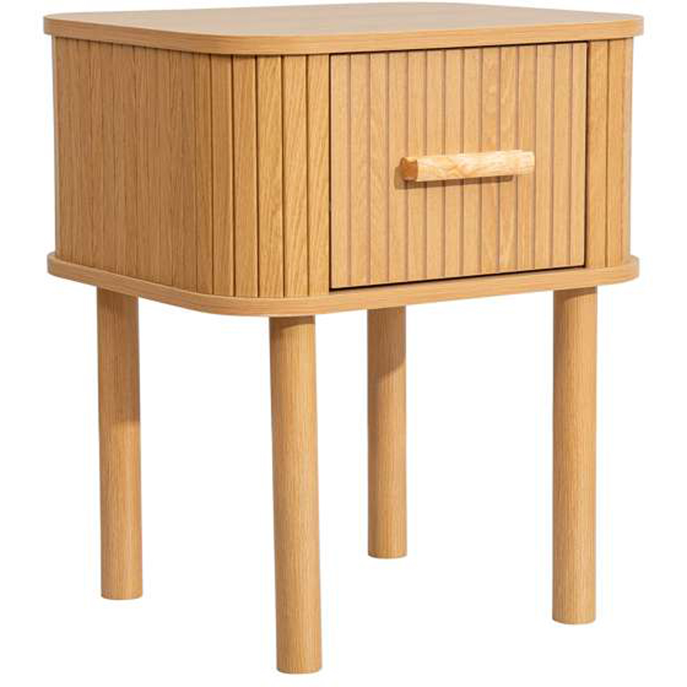 Birlea Axel Single Drawer Fluted Bedside Table Image 2