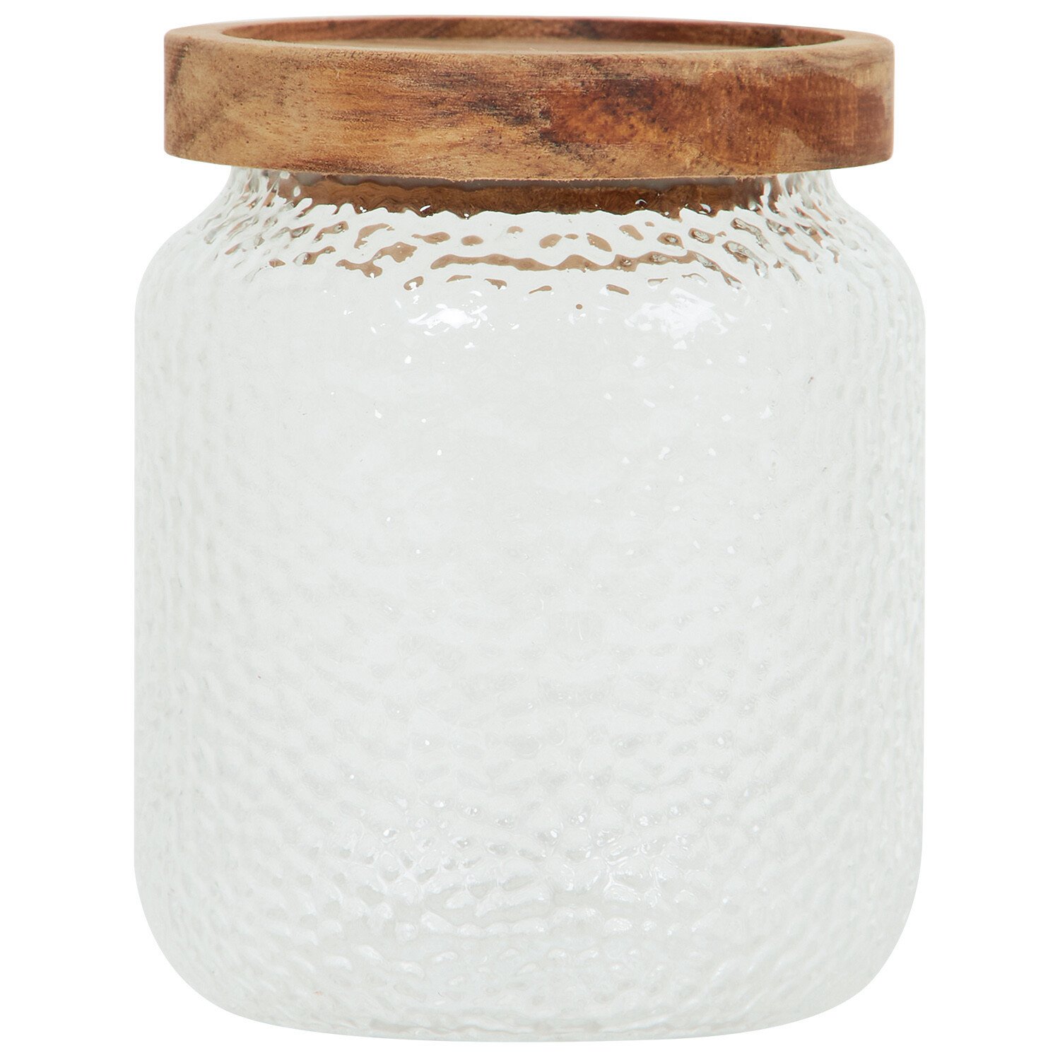 Hammered Glass Jar Image 1