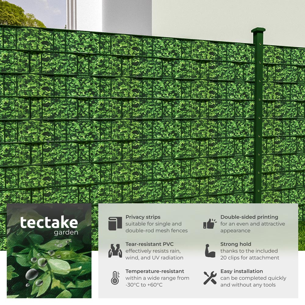 tectake Greenery Privacy Film Double-Sided Print 7000cm Image 6