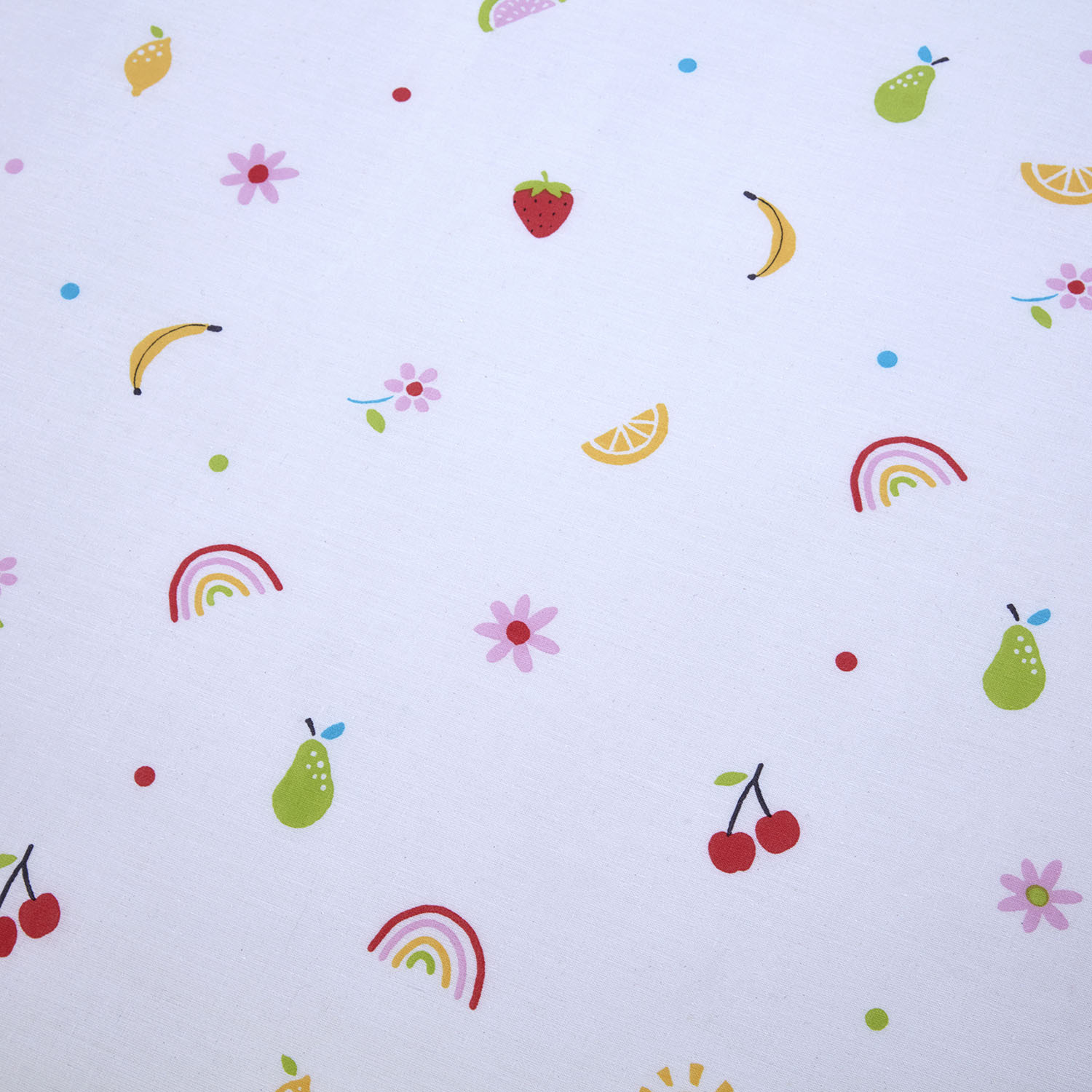 Summer Fruits Duvet Cover and Pillowcase Set - White Image 6