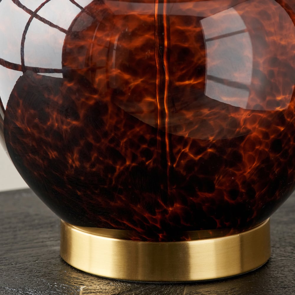 Pacific Lifestyle Lucien Tortoiseshell Glass Table Lamp Image 4