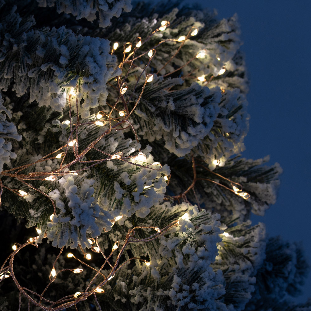 The Christmas Workshop 5.6m 680 Warm White LED Rose Gold Cluster String Light Image 1