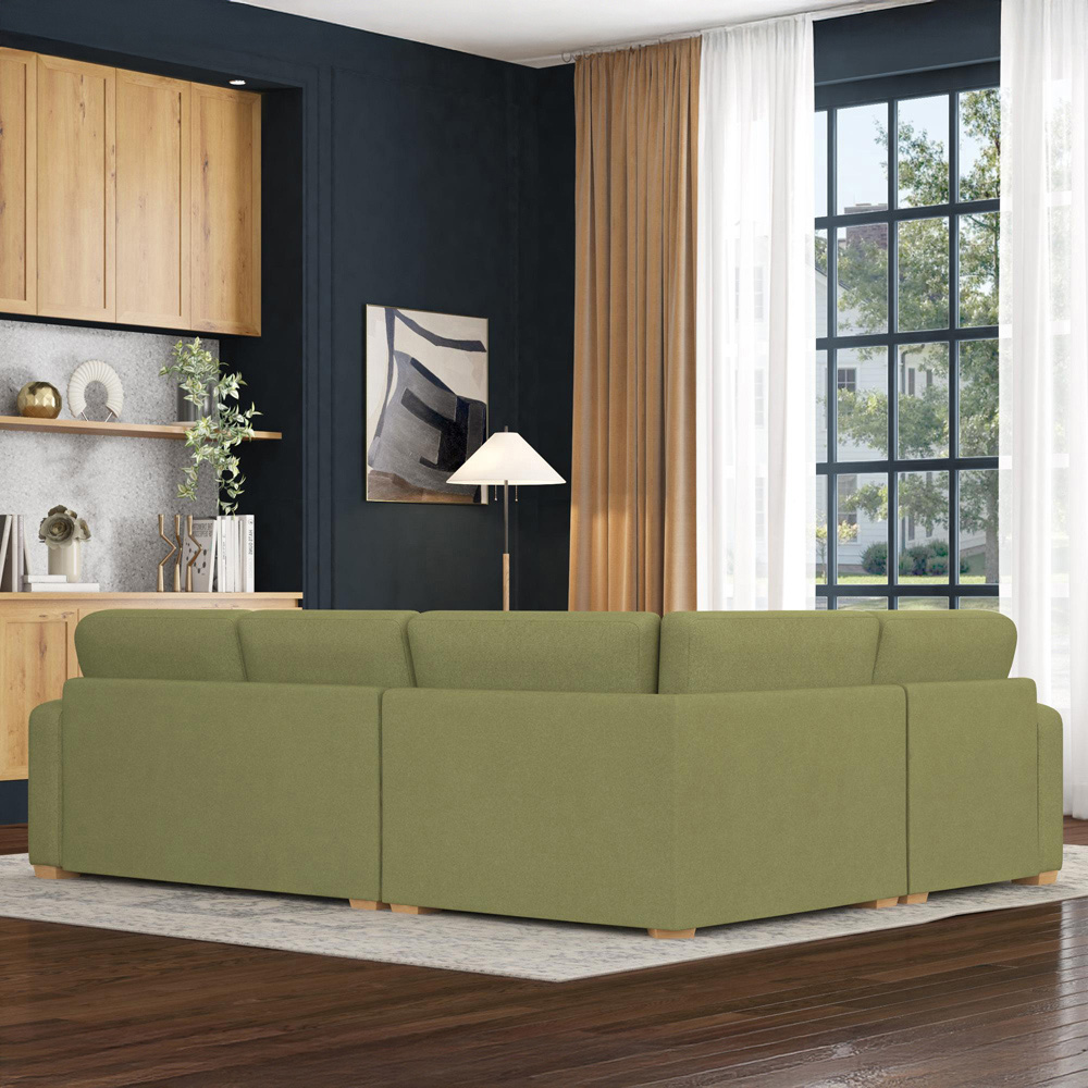 Theadford 3 Seater Venice Olive Fixed Back Left Hand Corner Sofa Image 6