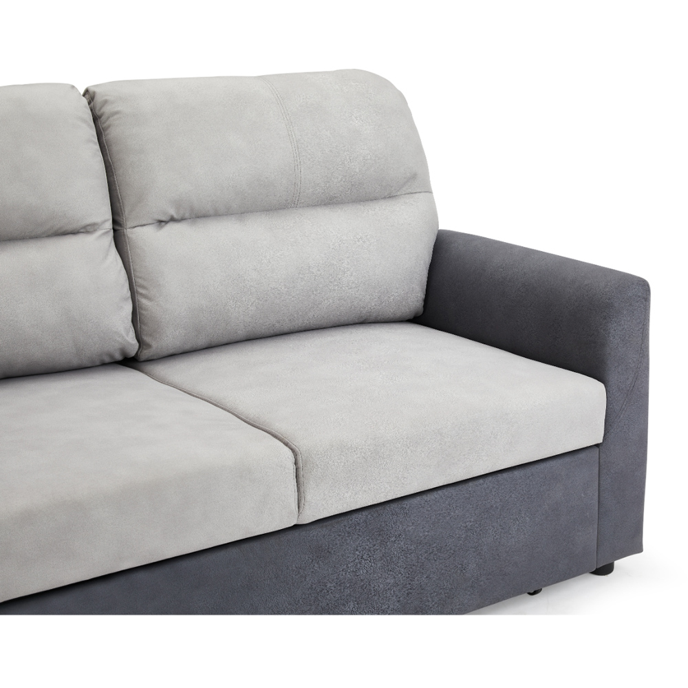 Home Detail Dennis 2 Seater Light and Dark Grey Pull Out Sofa Bed Image 8