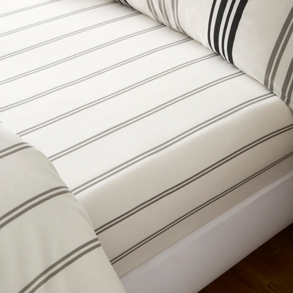 Linear Stripe Bedding Set Monochrome Single Image 6