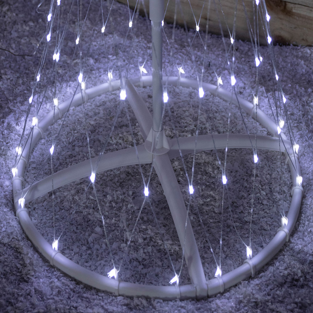 Samuel Alexander White LED Light Up Christmas Cone Tree 8.2ft Image 4