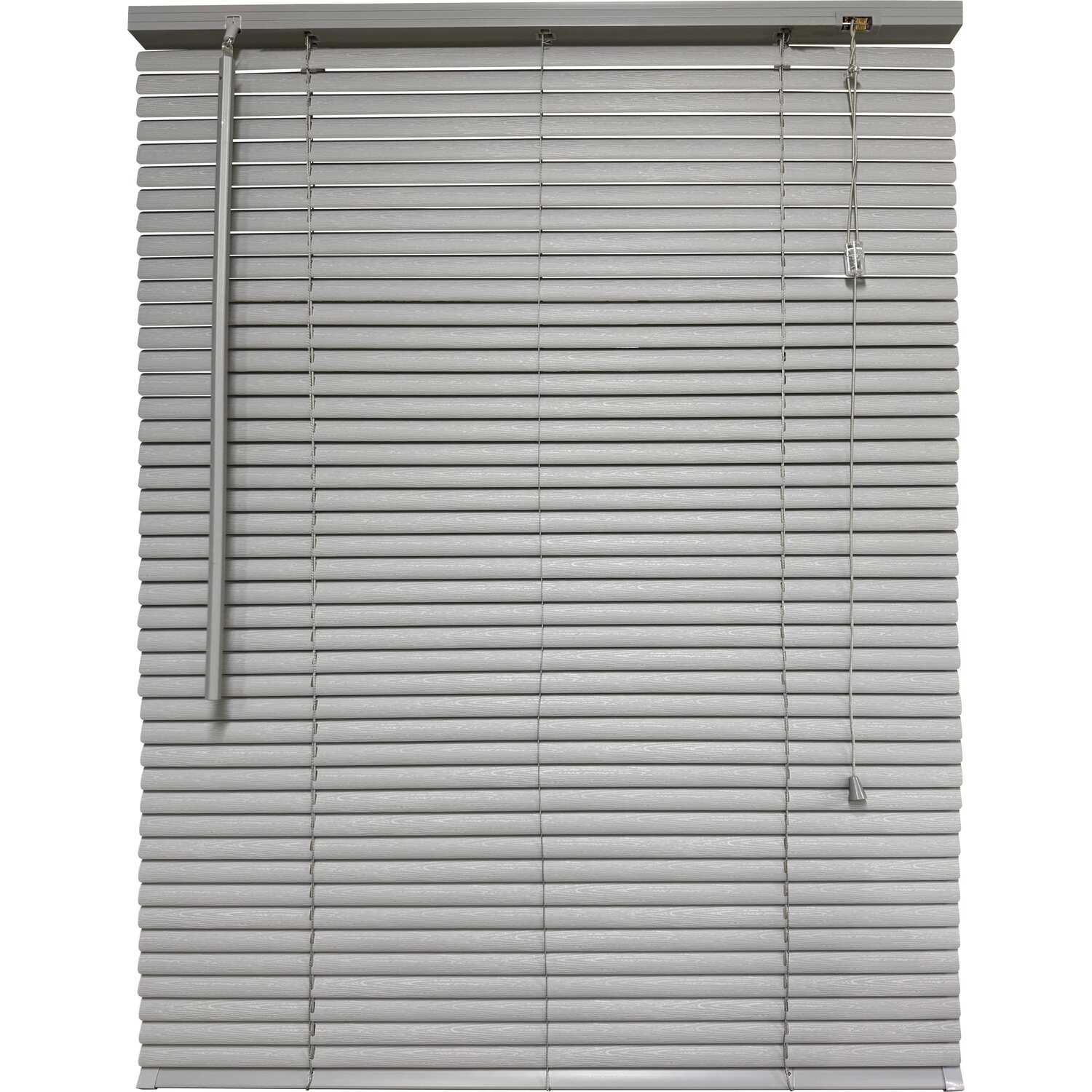 PVC Silver Wood Effect Blind - Silver / 180cm Image 2