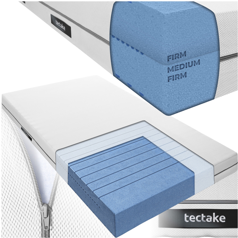 tectake Sky Single 2 in 1 Firmness Level 3D Mesh Cover Mattress Image 2