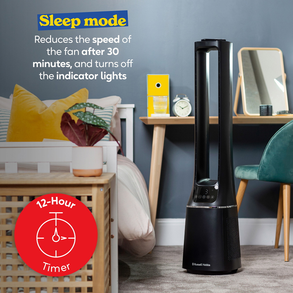 Russell Hobbs Black Bladeless Fan with Remote Image 7