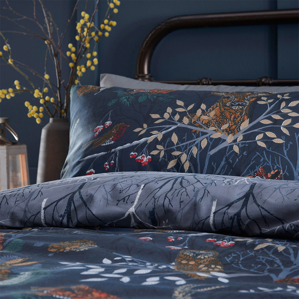 furn. Forest Fauna Single Navy Duvet Set Image 3