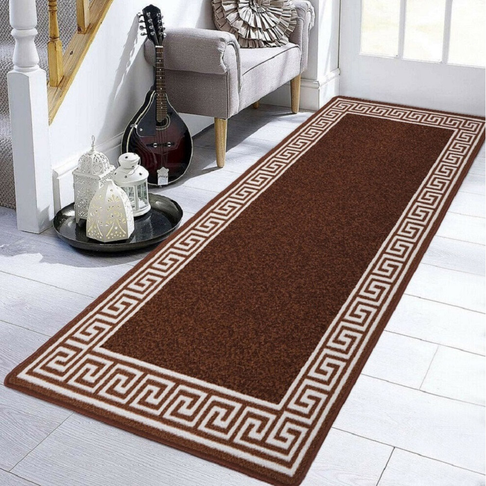 Smart Living Greekey Brown and Cream Gel Back Non-Slip Door Mat 40 x 60cm Image 3