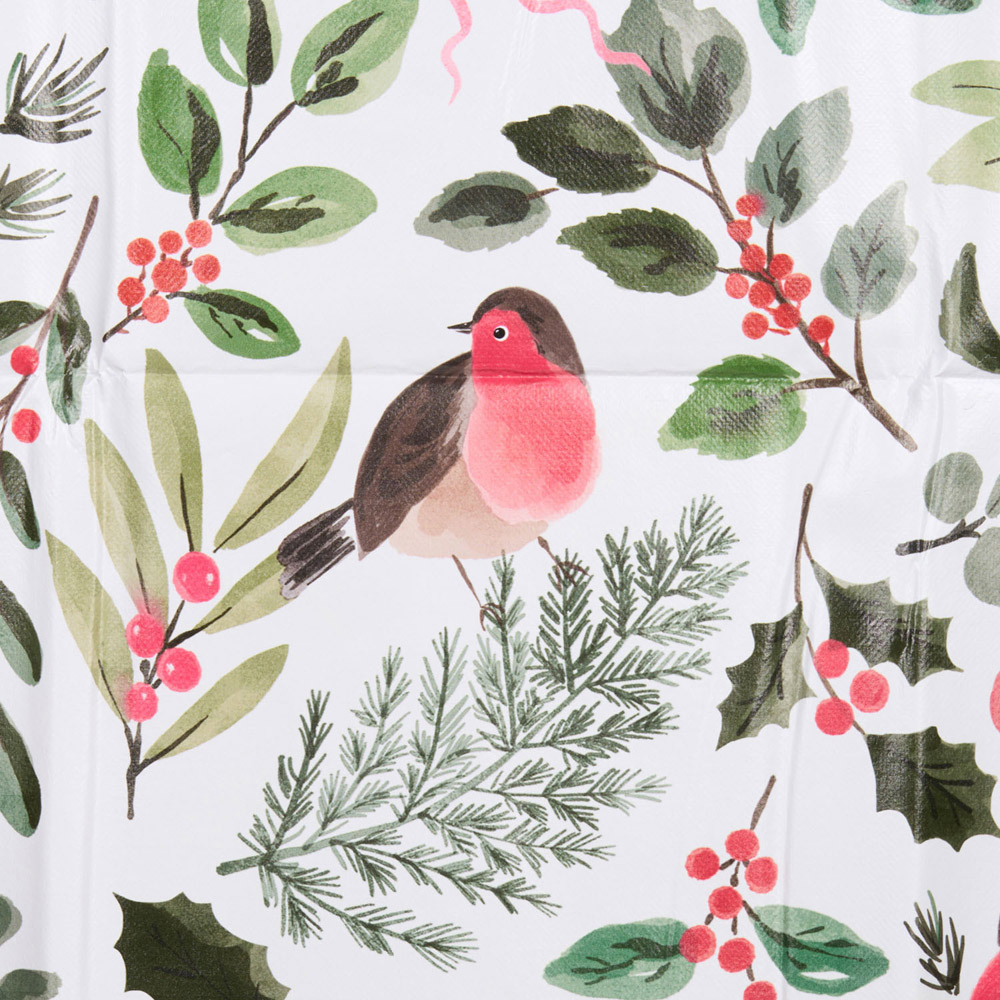 Festive Robin Wipe Clean Tablecloth Image 4