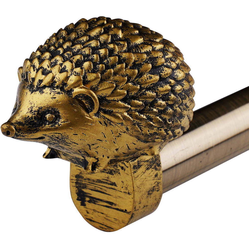 Hedgehog Curtain Pole Brass Image 3
