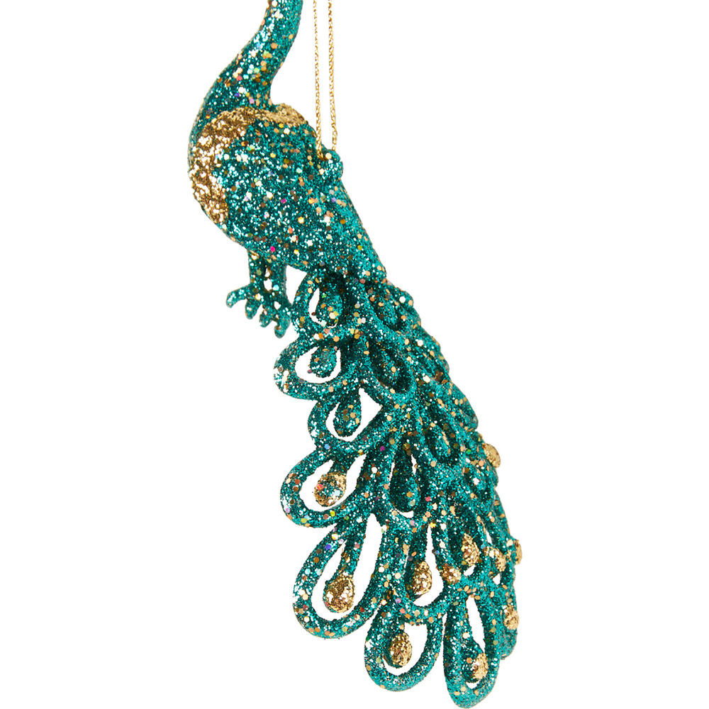 Glitter Peacock Decoration Image 8