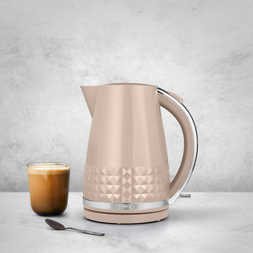 Tower Solitaire EEJB191 Latte 2 Slice Toaster with 1.5L Kettle Set Image 3