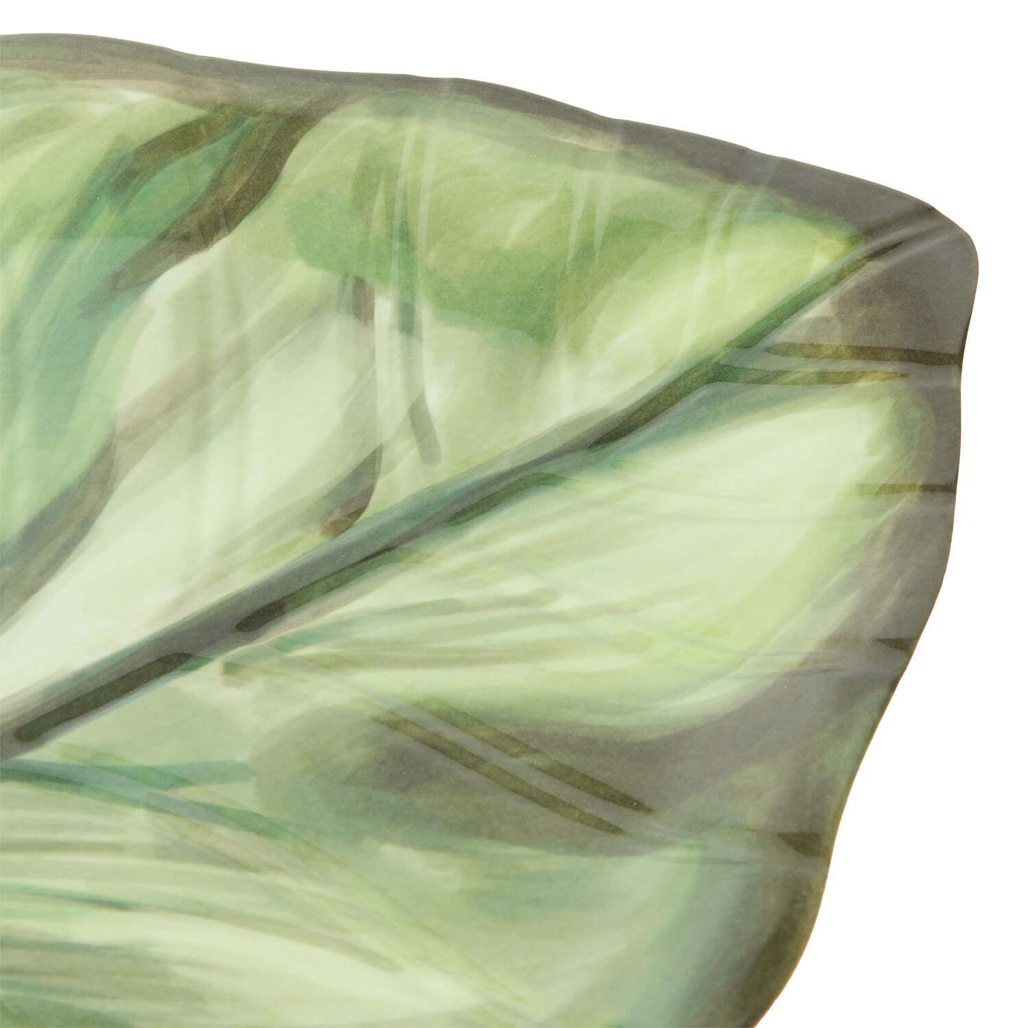 Eden Melamine Palm Leaf Tray Green Image 3