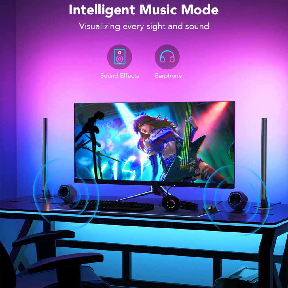 Govee RGBIC LED Smart Gaming Light Bar 24-32 inch Image 5