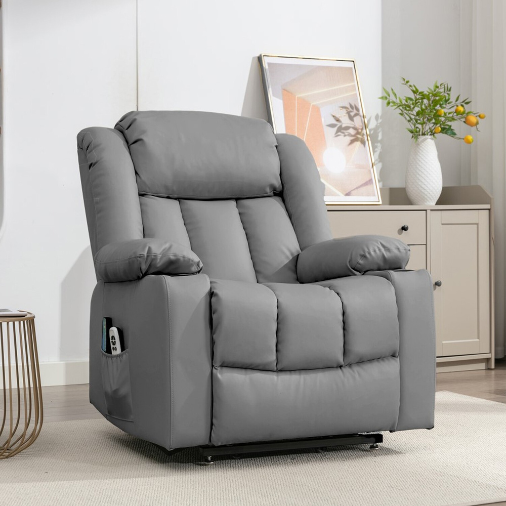 Artemis Home Sheridan Grey Massage and Heat Electric Recliner Chair Image 2