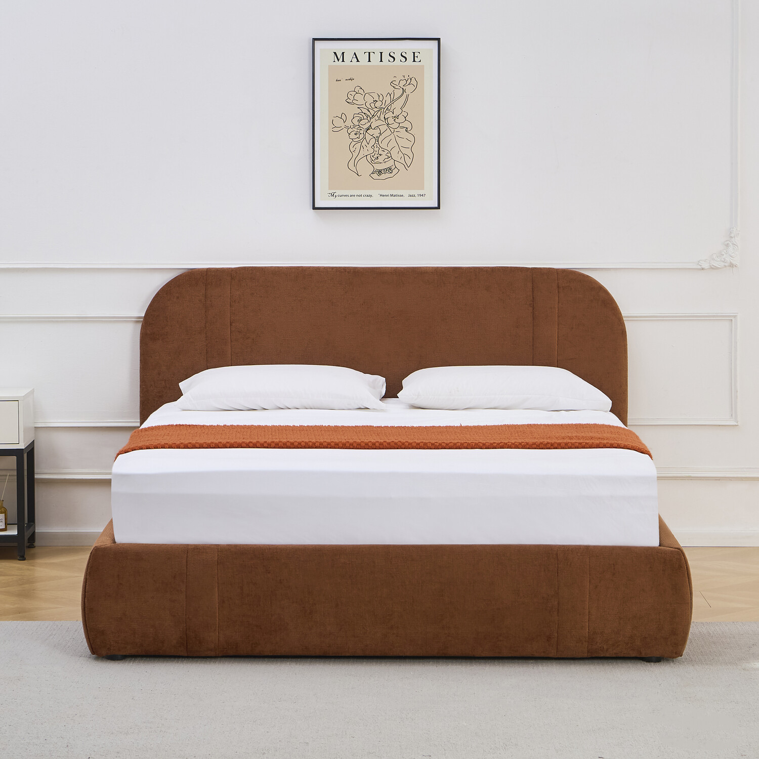 Rhea Ottoman Bed Brown King Image 2