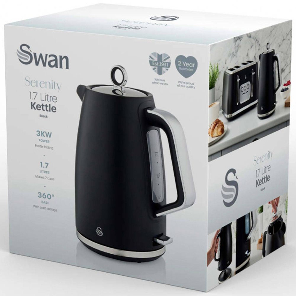 Swan Serenity EEJB340 Black 20L Microwave with 4 Slice Toaster and 1.7L Kettle Set Image 4