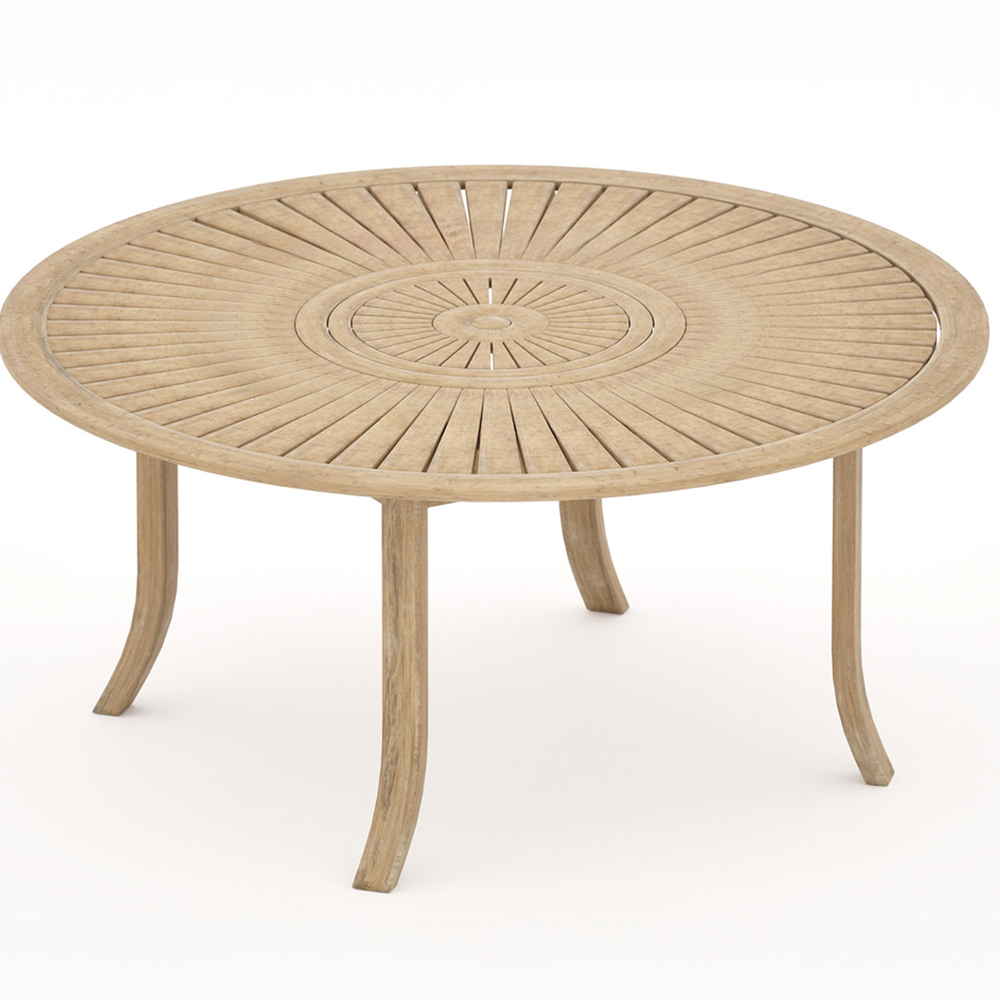 Royalcraft Maris 4 Seater Light Teak Acacia Wood Round Outdoor Bistro Set Image 4