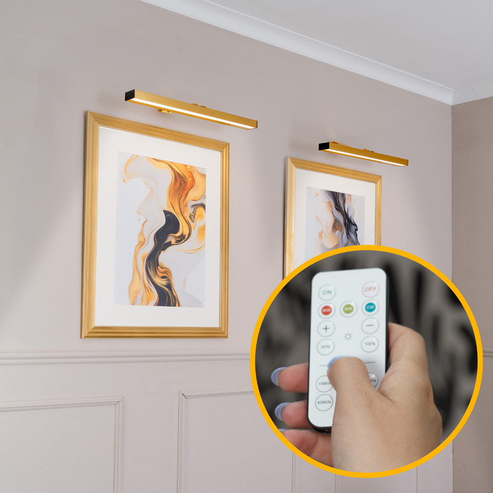 ValueLights Ryle Gold Rechargeable Easy Fit Wall Light Image 5