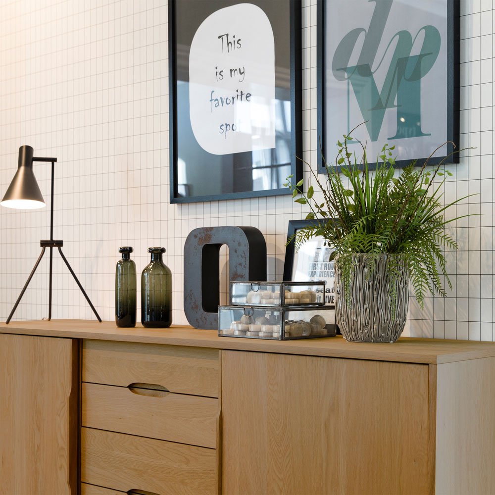 Florence Marte 2 Door 4 Drawer Oak Sideboard Image 9