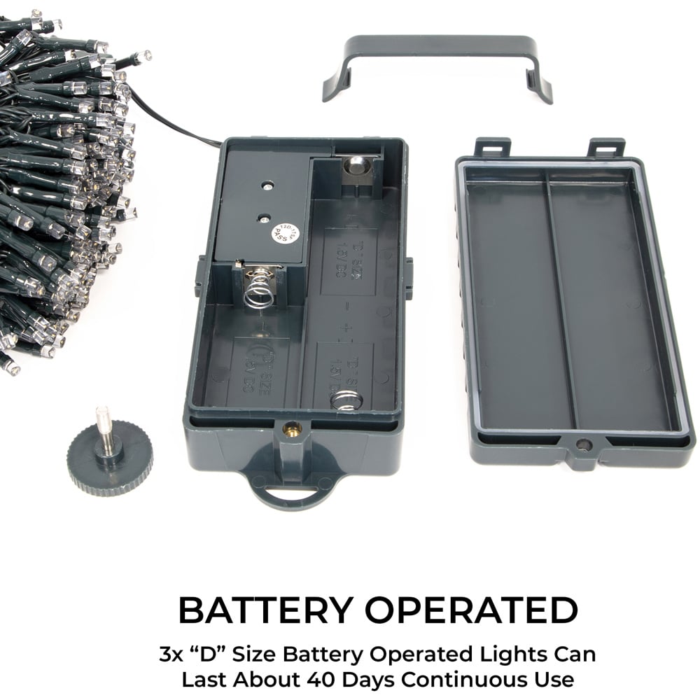 The Christmas Workshop 600 LED Warm White String Light Image 9