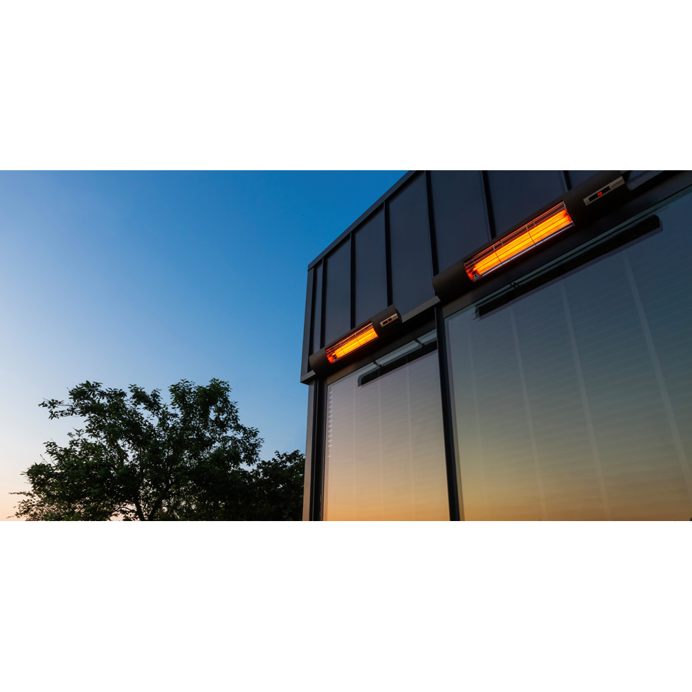 Veito Space-S2500 Black Wall and Ceiling Mounted Outdoor Patio Infrared Heater 2500W Image 5