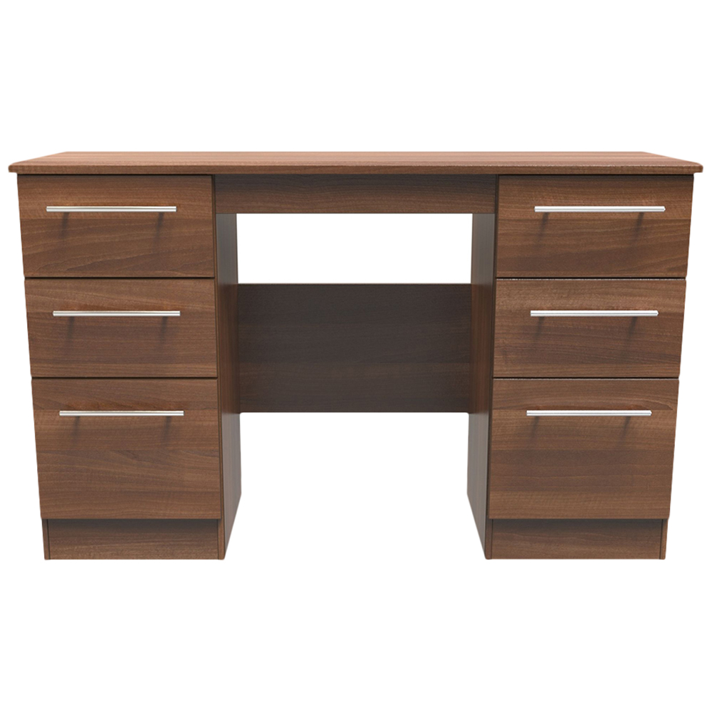 Crowndale Sherwood 6 Drawer Noche Walnut Kneehole Desk Image 2