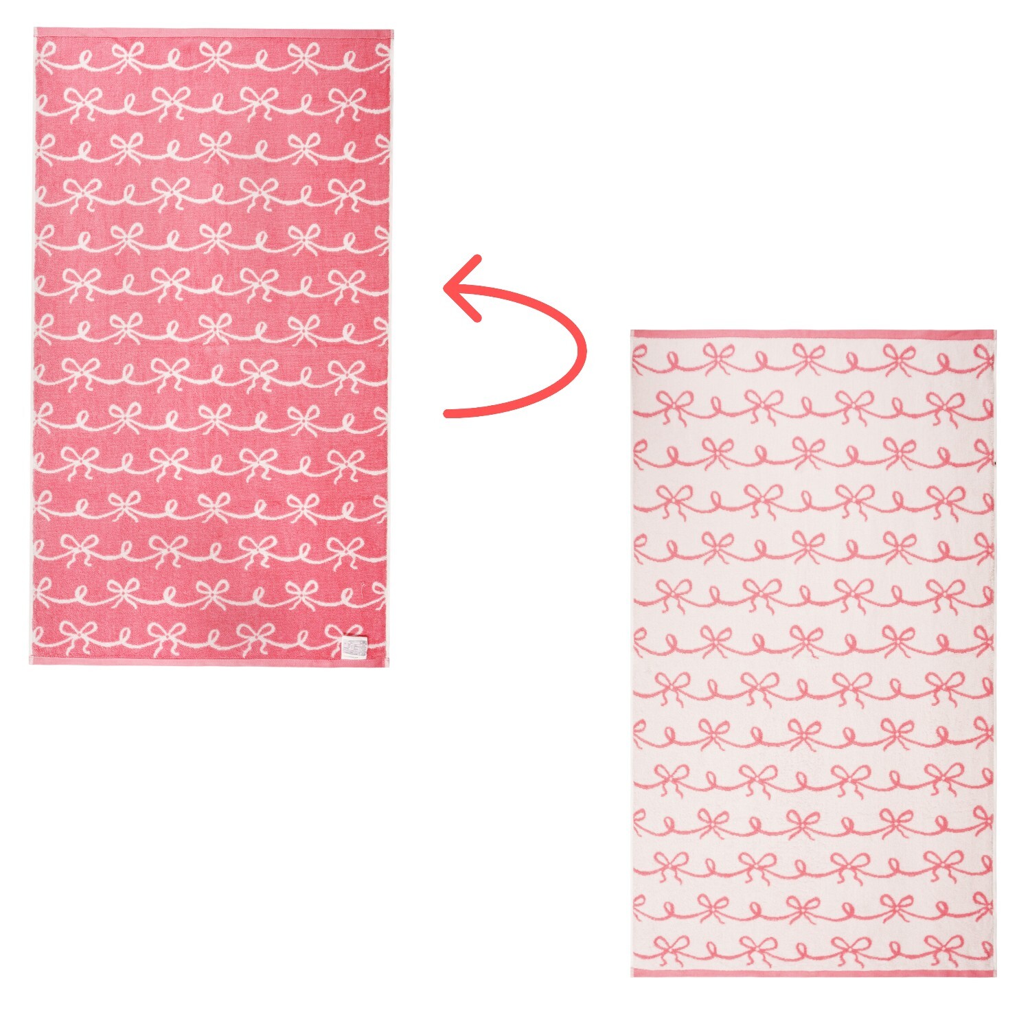 Bow Cotton Towel Pink Hand Towel Image 8