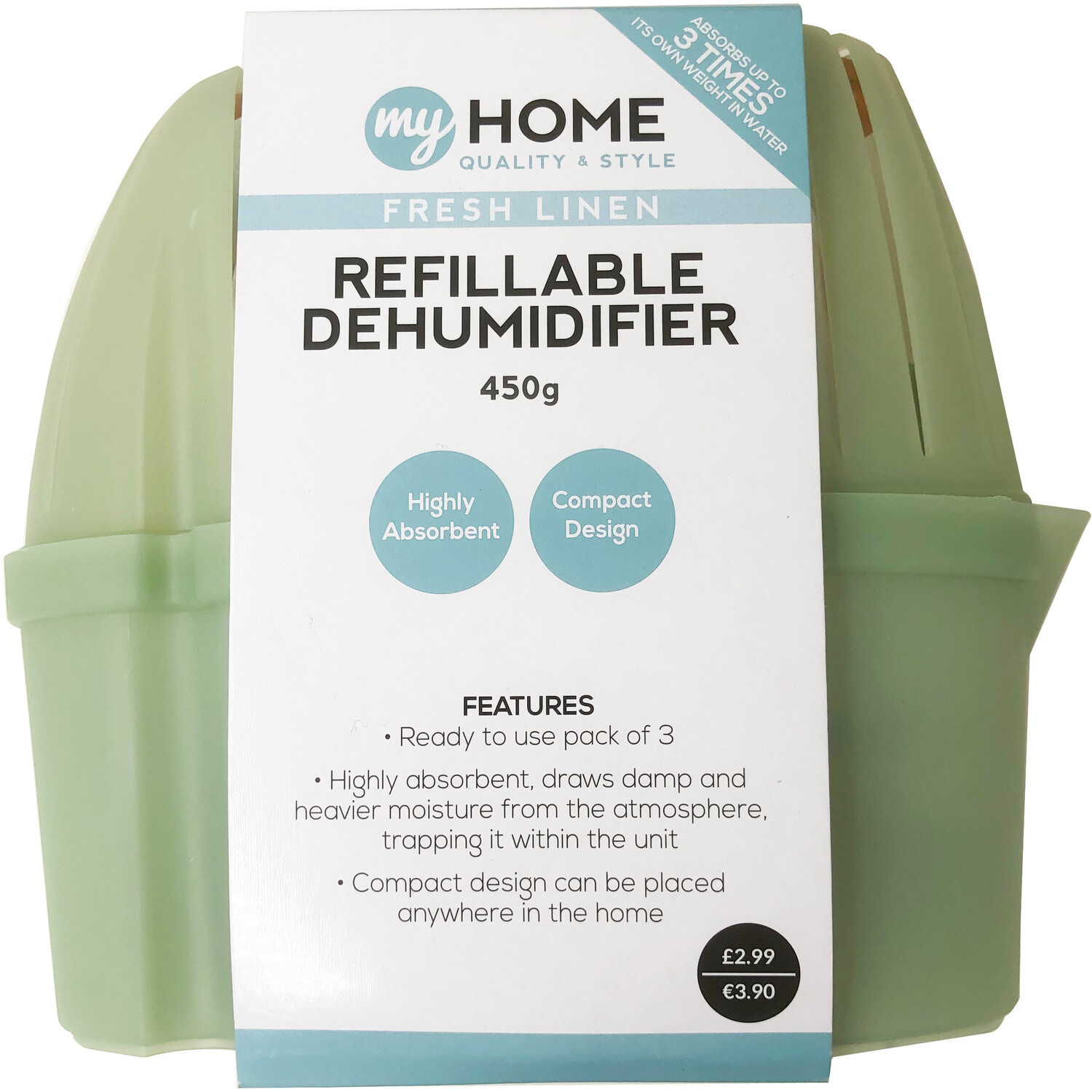 Refillable Dehumidifier Fresh Linen - Green Image 4