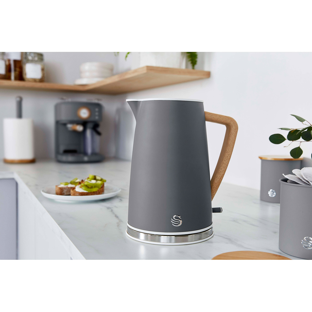 Swan Nordic EEJB212 Grey 4 Slice Toaster 1.7L Kettle and Espresso Coffee Machine Bundle Image 7