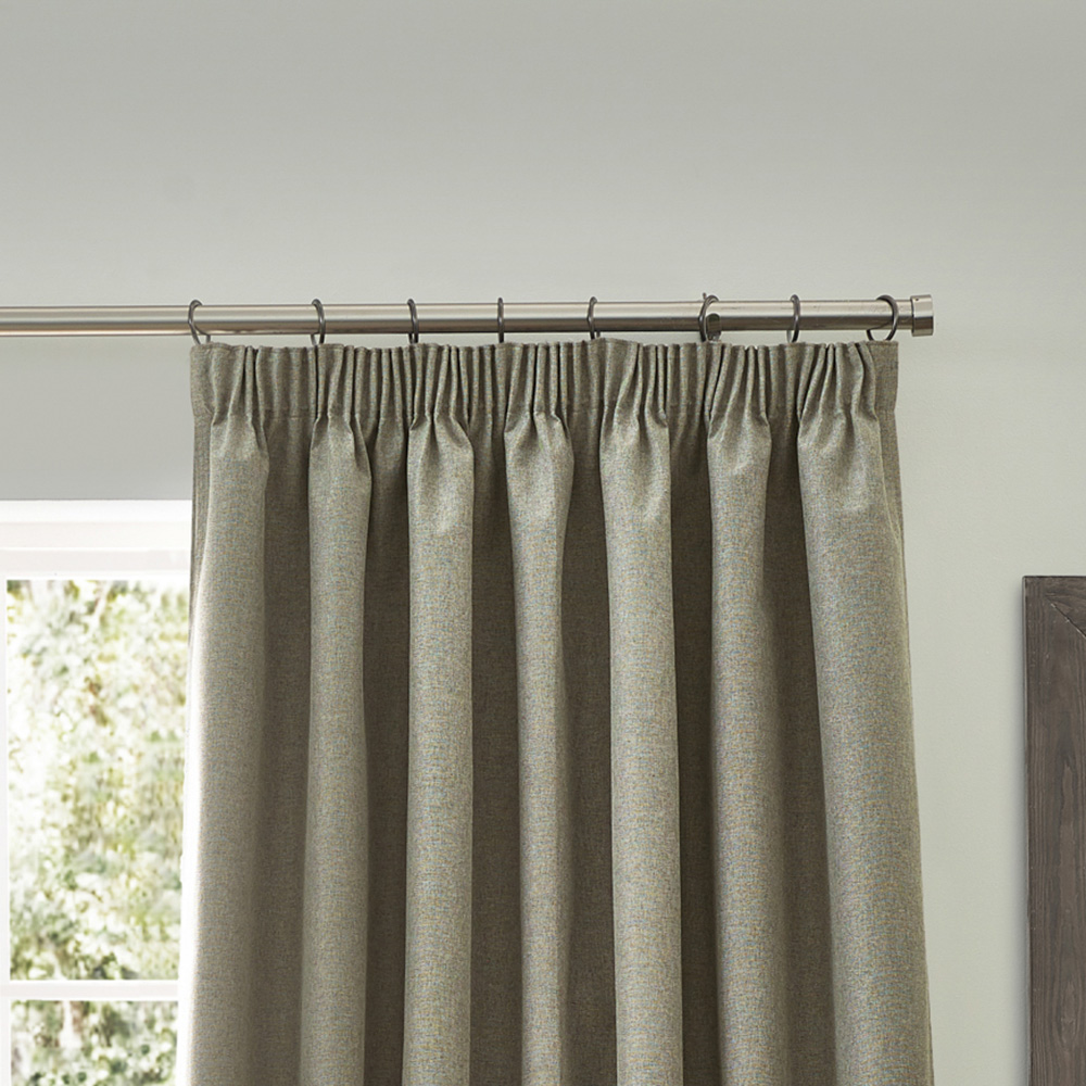 furn. Dawn Natural Blackout Pencil Pleat Curtains 229 x 137cm Image 2