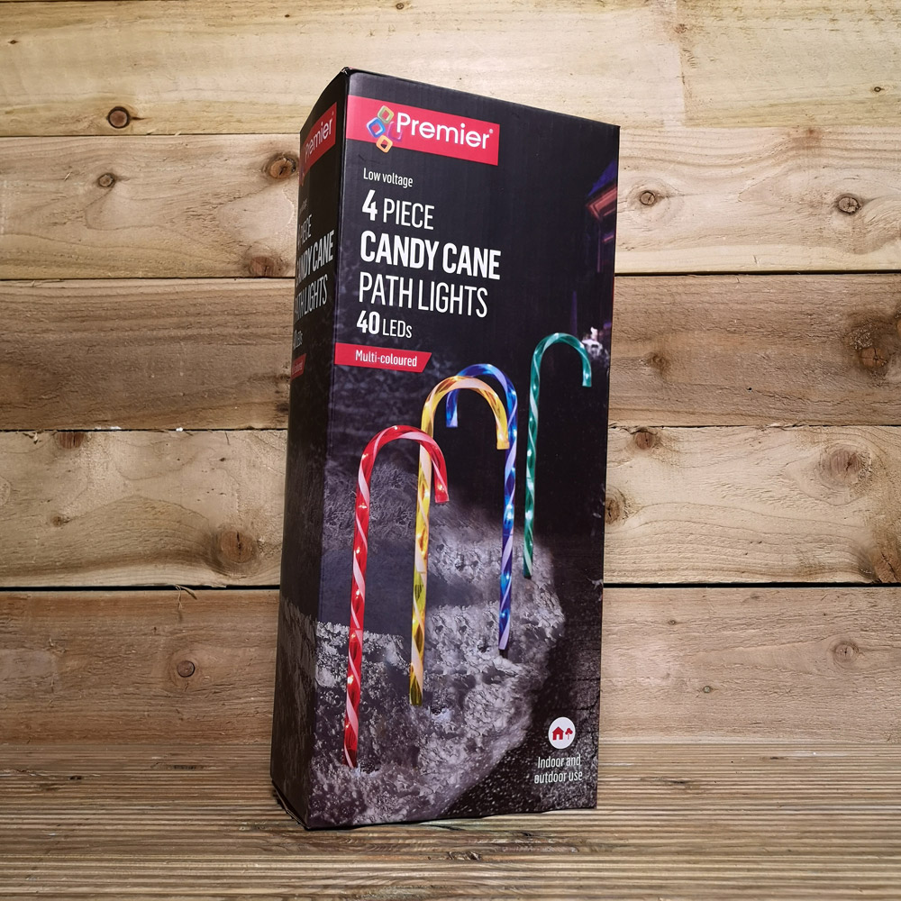 Samuel Alexander 4 Piece Multicolour LED Christmas Candy Cane Path Lights Set Image 9