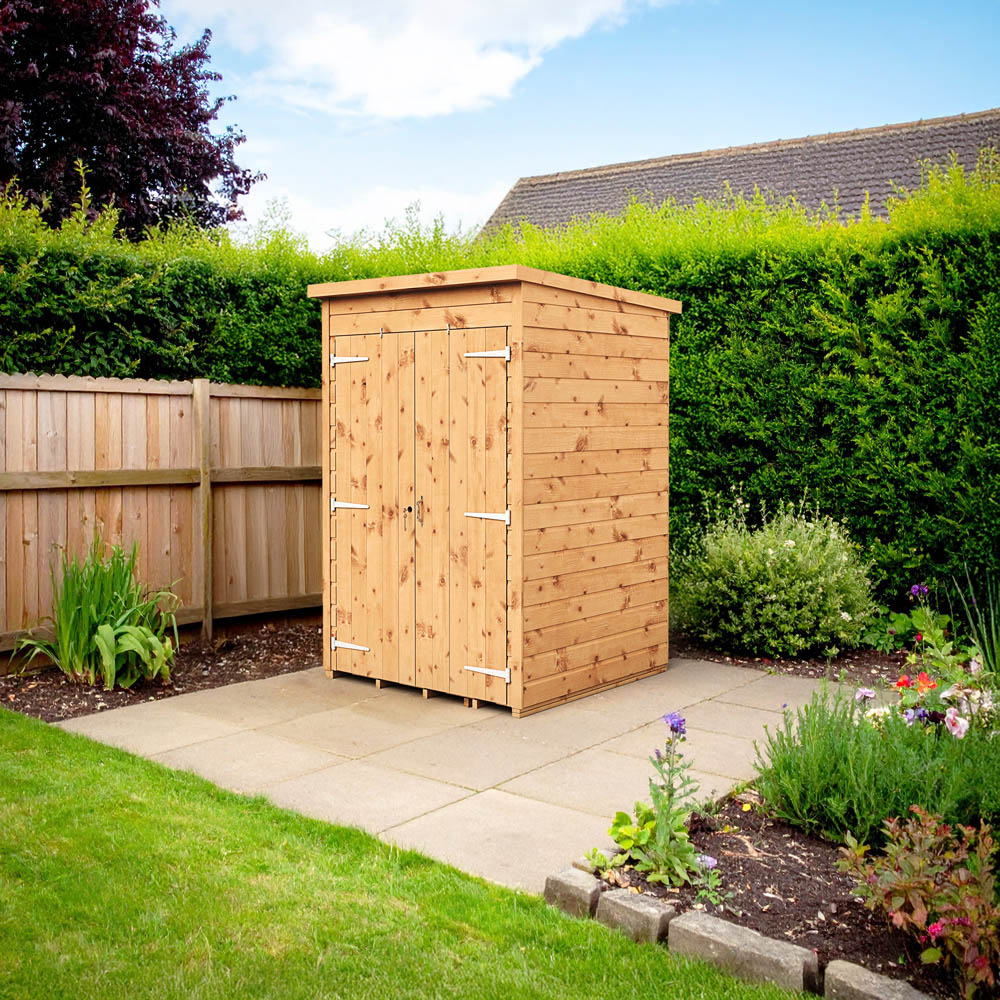 Empire Sheds 4 x 4ft Double Door Tongue and Groove Pent Garden Shed Image 2