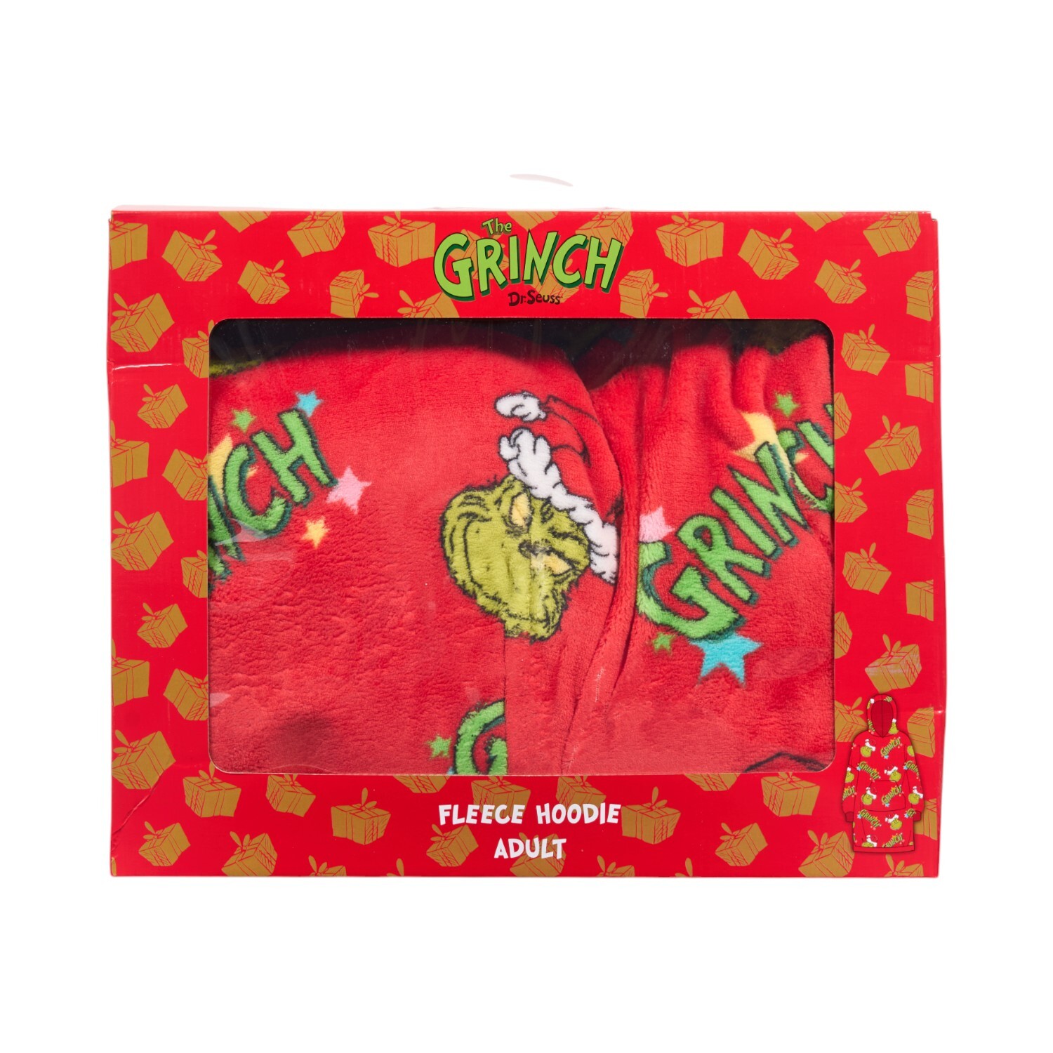 The Grinch Fleece Hoodie Red 77cm Image 3