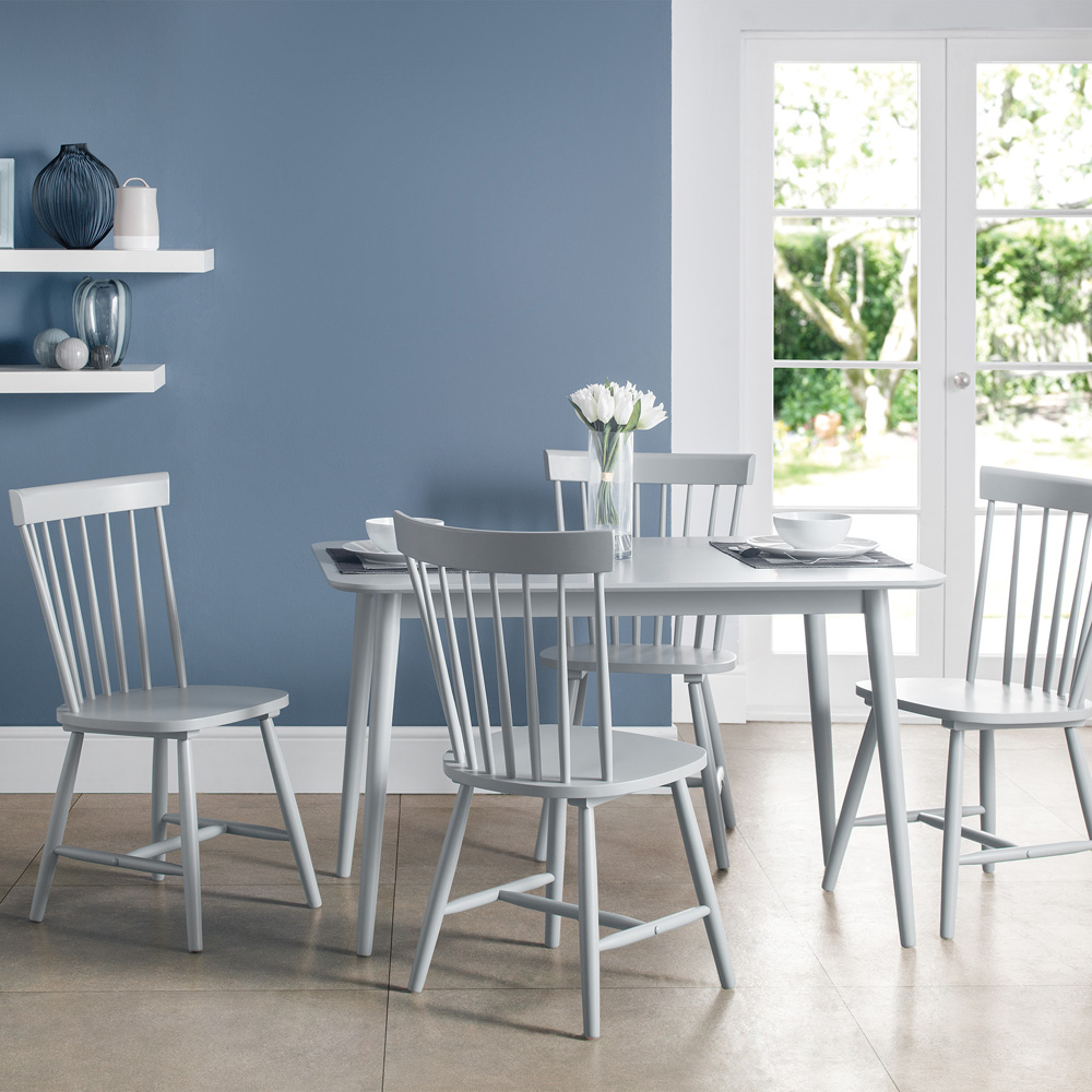 Julian Bowen Torino Set of 4 Grey Chairs Image 1