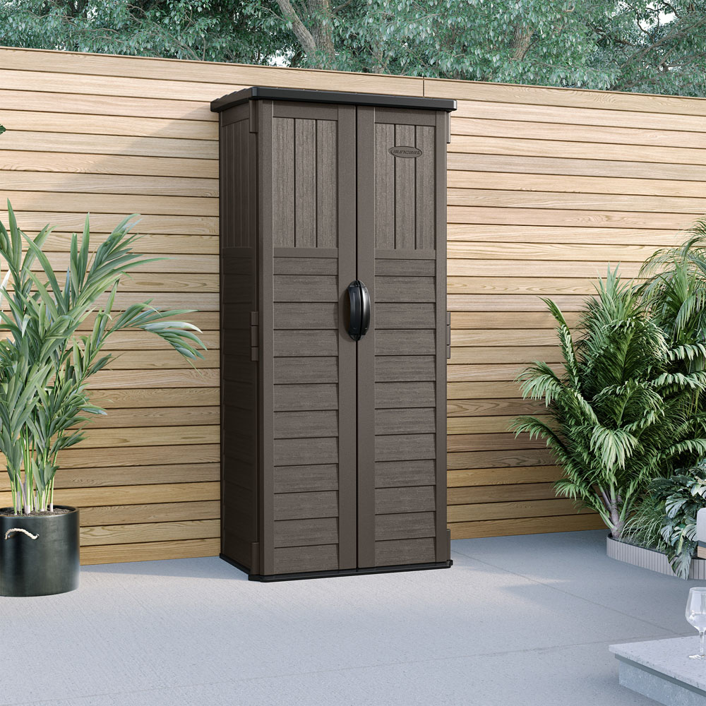 Suncast Mannington 5.7 x 2.2ft Stone Grey Storage Cabinet Image 2