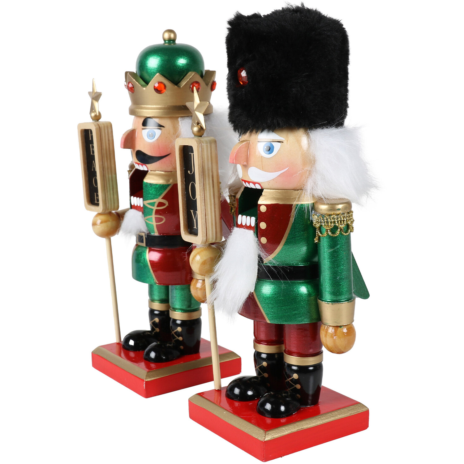 Small Wooden Nutcracker - Green Image 2