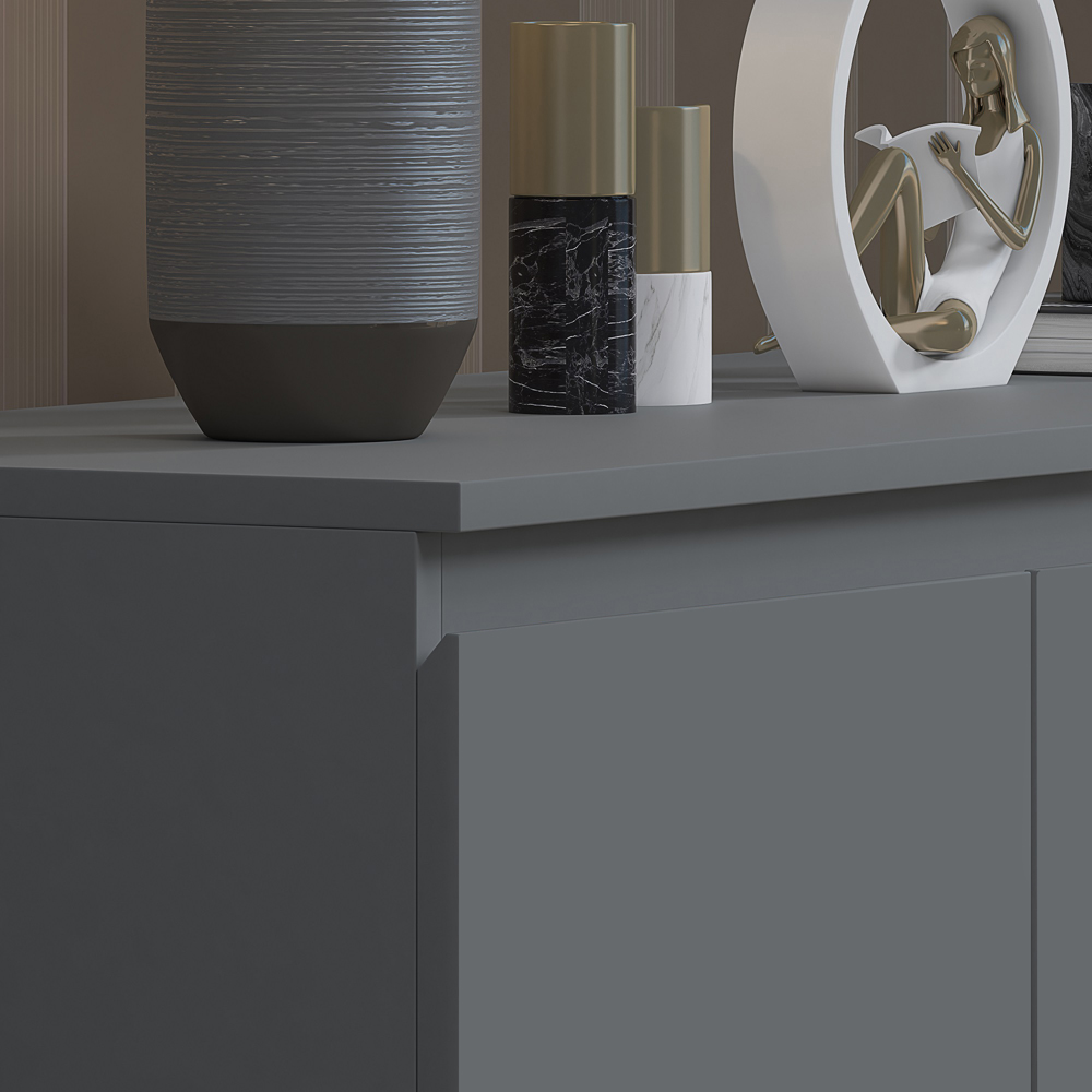 FWStyle Stora Merchant 7 Drawer Matt Grey Chest of Drawers Image 4
