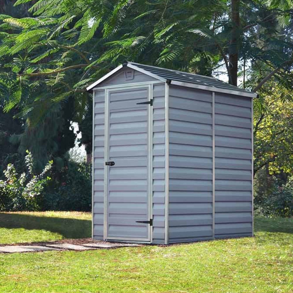 Palram 6 x 4ft Anthracite Skylight Plastic Garden Shed Image 2